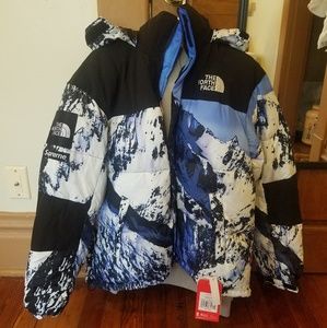 Supreme The North Face Mountain Parka Blue/White